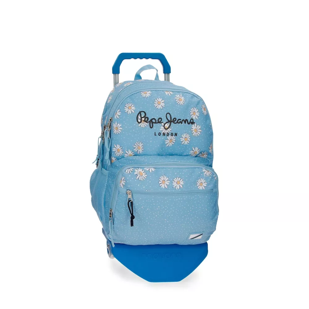 Pepe Jeans - Mochila Escolar Katherine Con Carro Y Dos Compartimentos barato