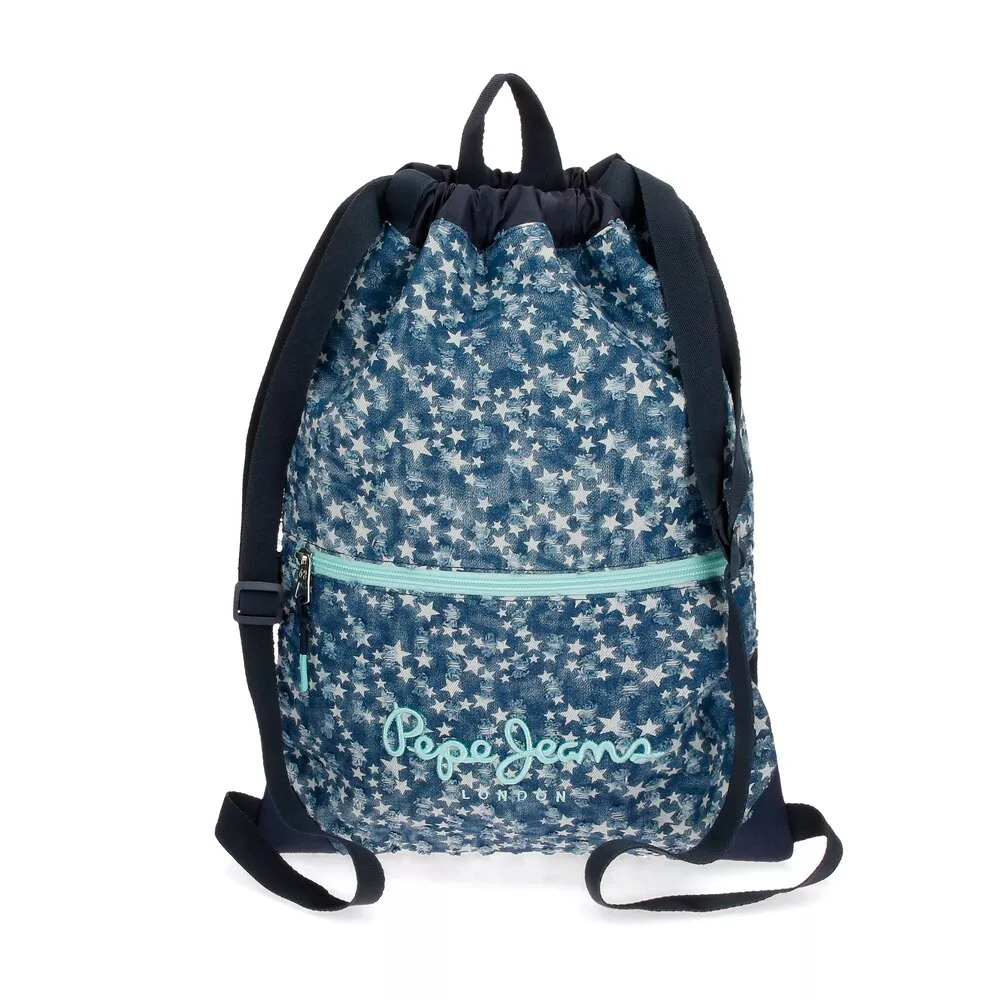 Pepe Jeans - Mochila Saco Denim Star Con Bolsillo Frontal barato