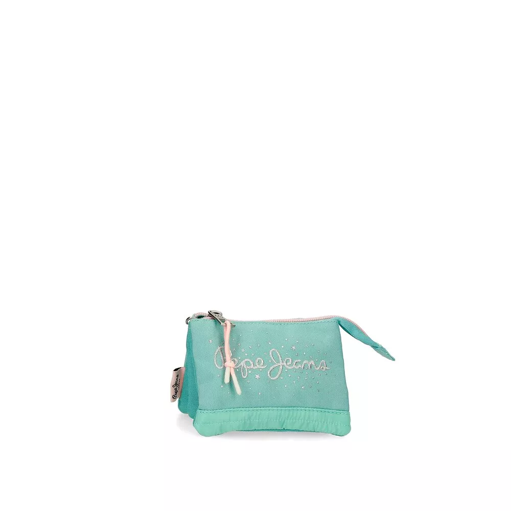 Pepe Jeans - Monedero Jane Con Tres Compartimentos En Azul barato
