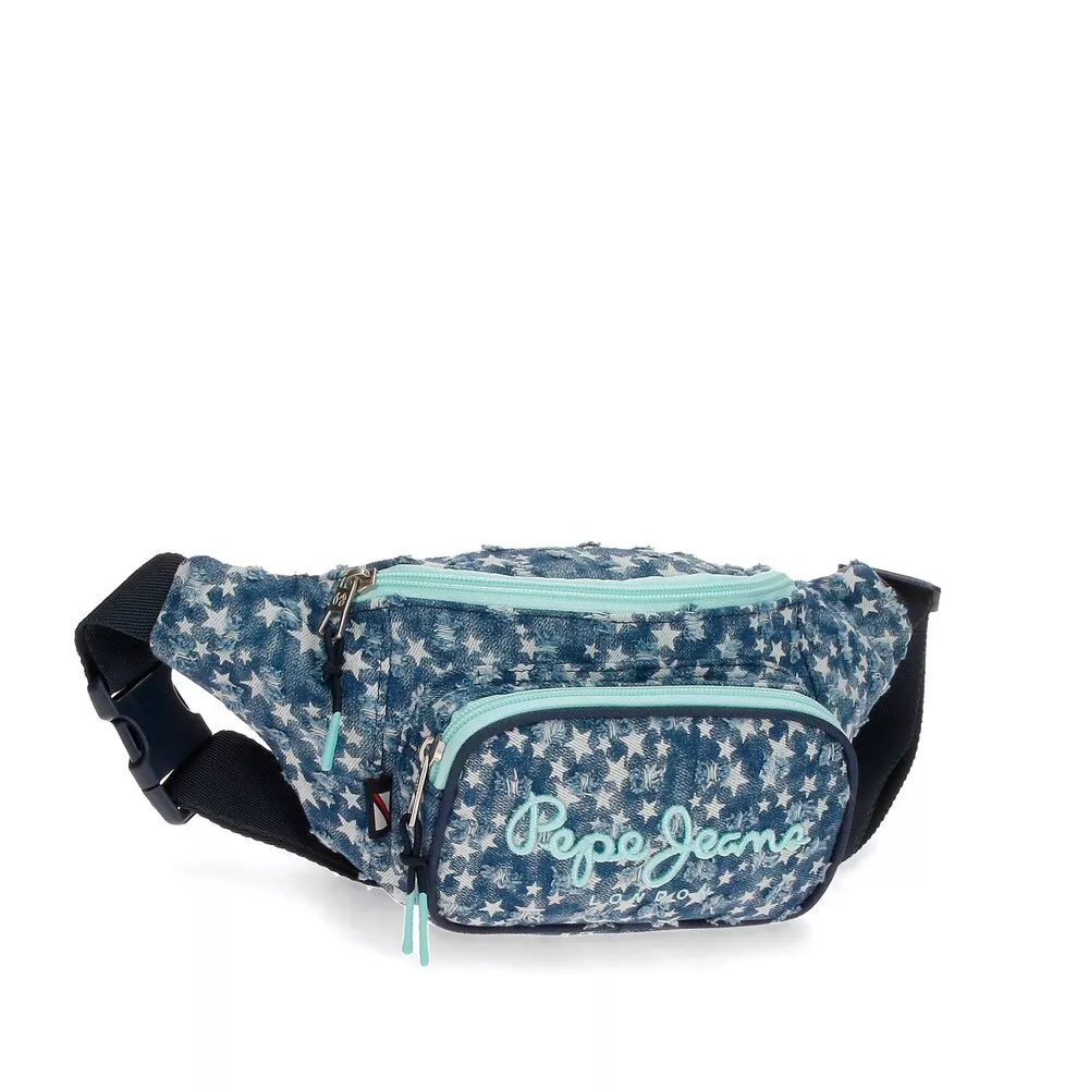 Pepe Jeans - Riñonera Denim Star Con Correa Ajustable En Color Azul En Oferta Pepe Jeans - Riñonera Denim Star Con Correa Ajustable En Color Azul Barato