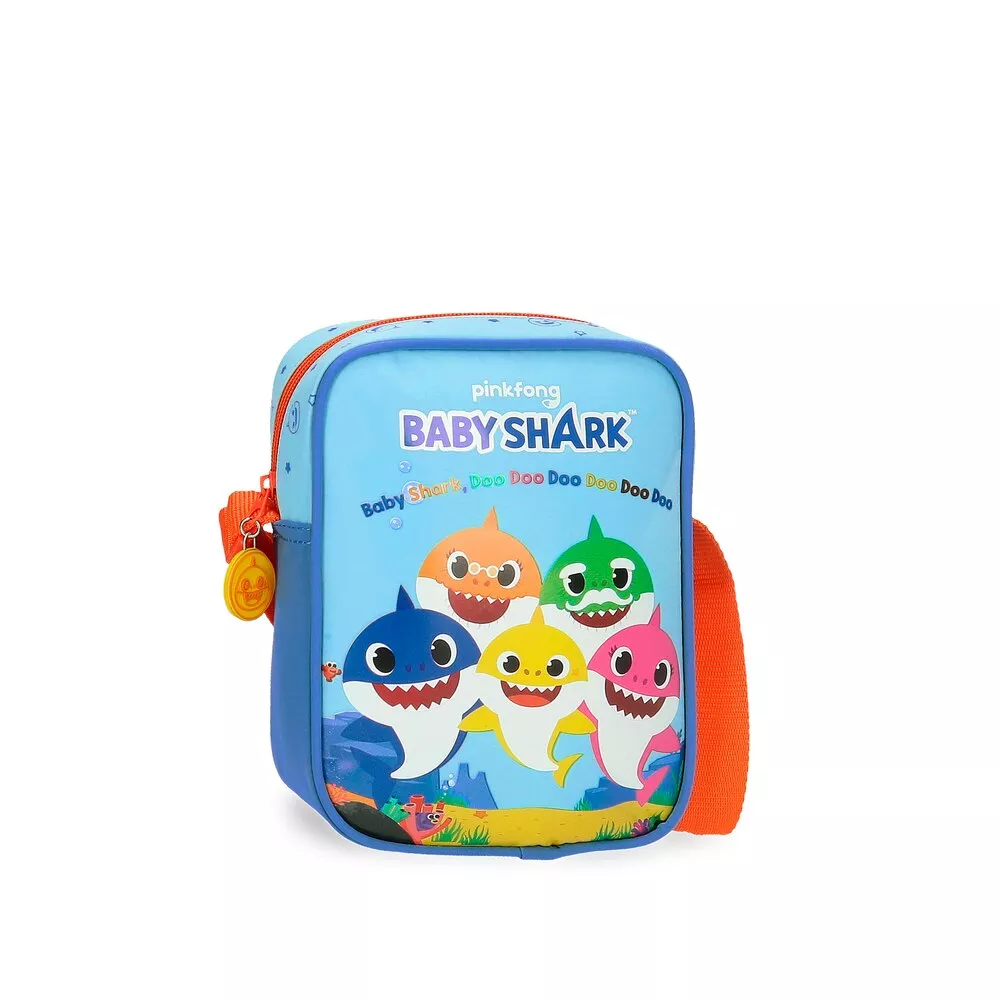 Personajes - Bandolera Baby Shark Pequeña Con Cierre Cremallera Y Correa Ajustable barato