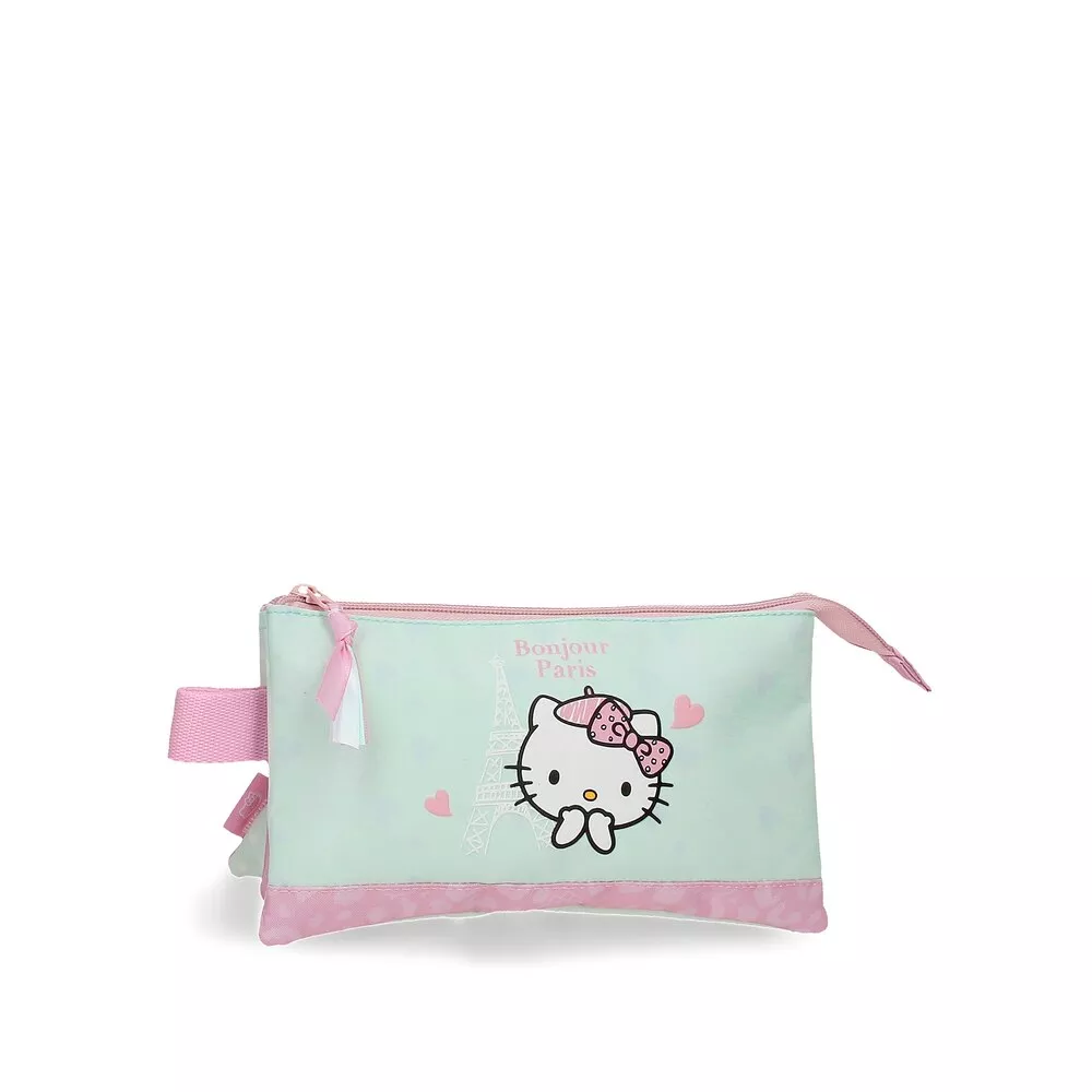 Personajes - Estuche De Niña Hello Kitty Paris Tres Compartimentos barato