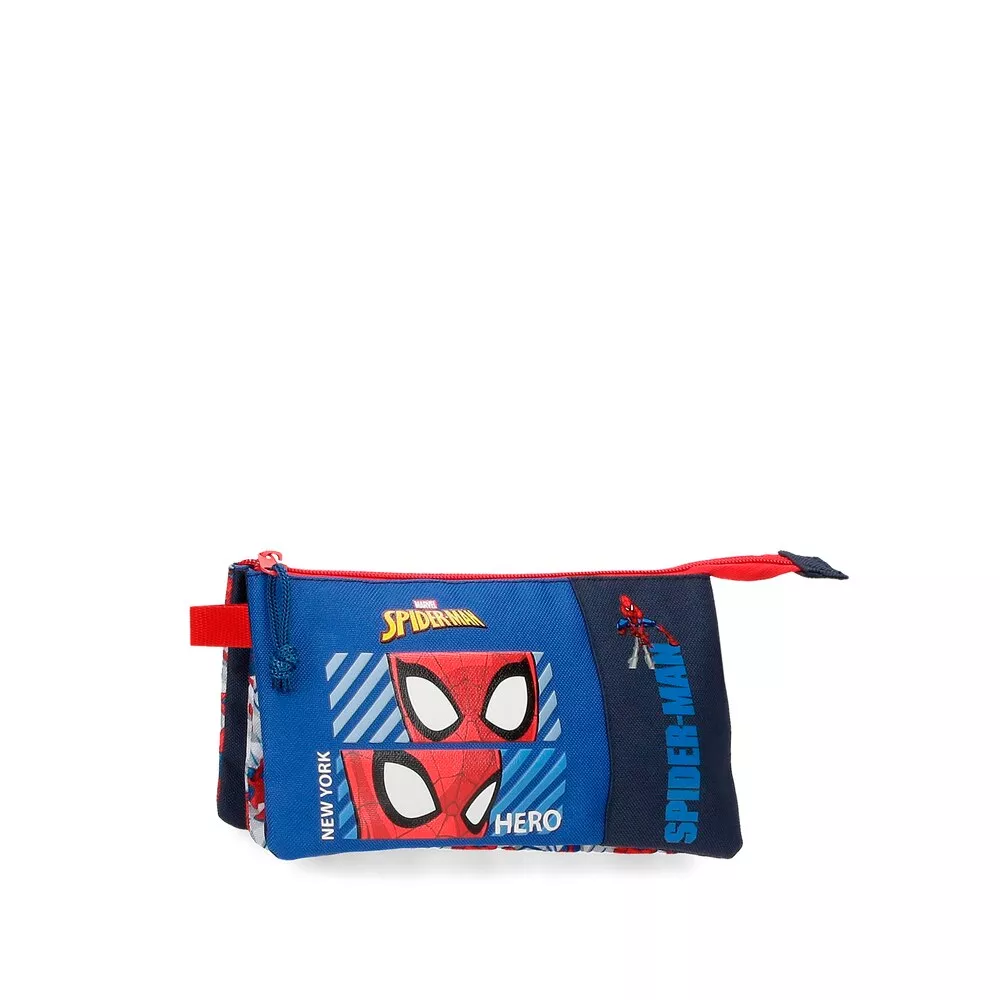 Personajes - Estuche Marvel Spiderman Hero Tres Compartimentos Y Asa Para Colgar En Oferta Personajes - Estuche Marvel Spiderman Hero Tres Compartimentos Y Asa Para Colgar Barato