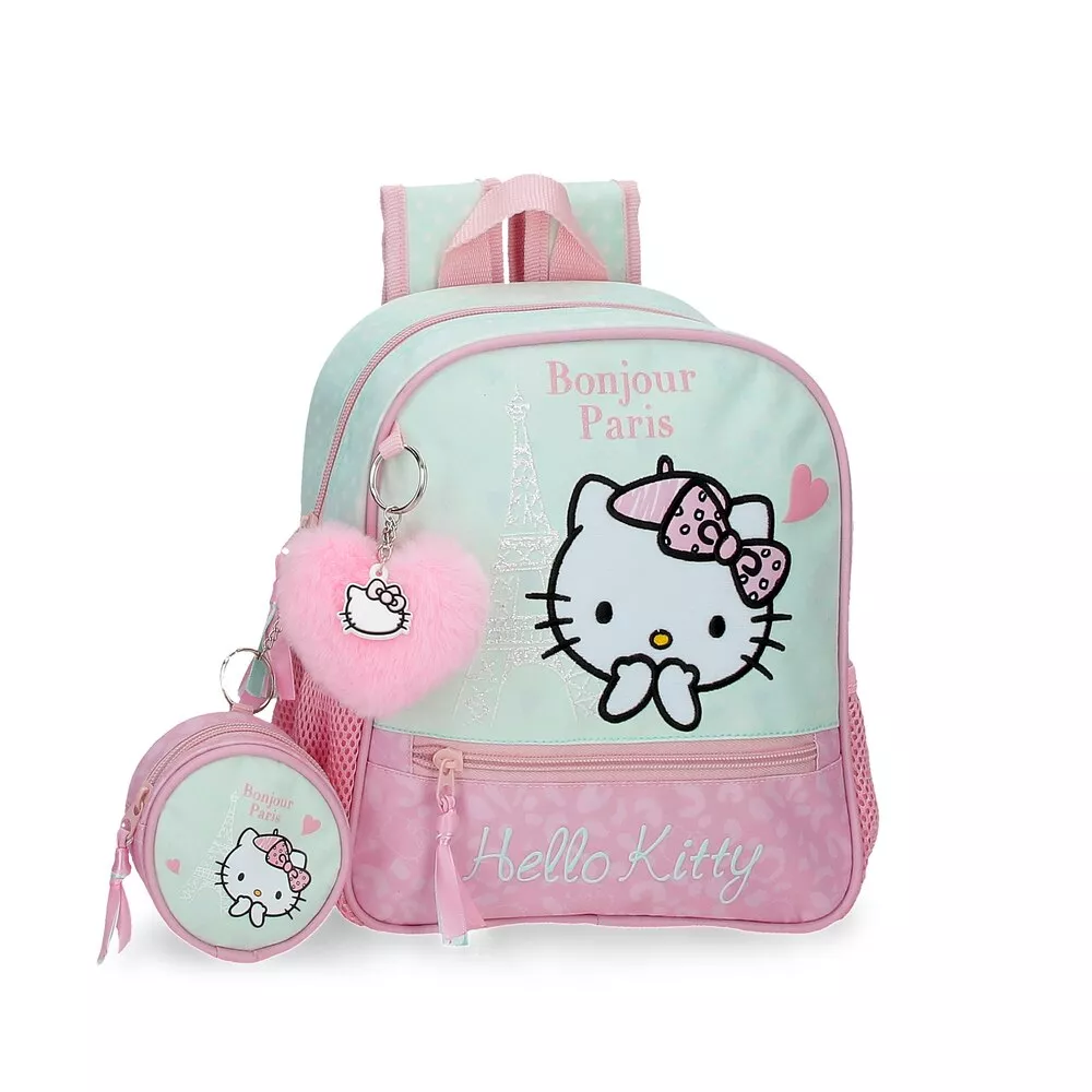 Personajes - Mochila De Niña Hello Kitty Paris 25Cm Con Porta Chupete En Oferta Personajes - Mochila De Niña Hello Kitty Paris 25Cm Con Porta Chupete Barato