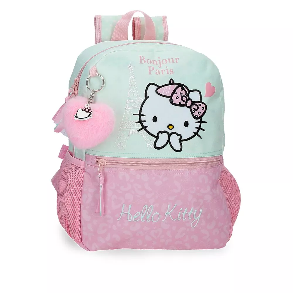 Personajes - Mochila De Niña Hello Kitty Paris 32Cm Con Bolsillo Frontal En Oferta Personajes - Mochila De Niña Hello Kitty Paris 32Cm Con Bolsillo Frontal Barato
