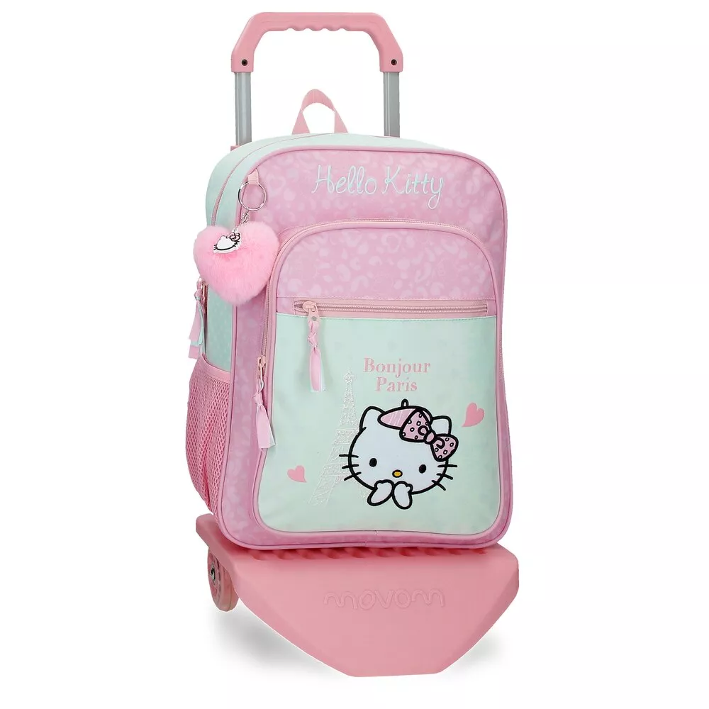 Personajes - Mochila De Niña Hello Kitty Paris 38Cm Con Carro En Oferta Personajes - Mochila De Niña Hello Kitty Paris 38Cm Con Carro Barato