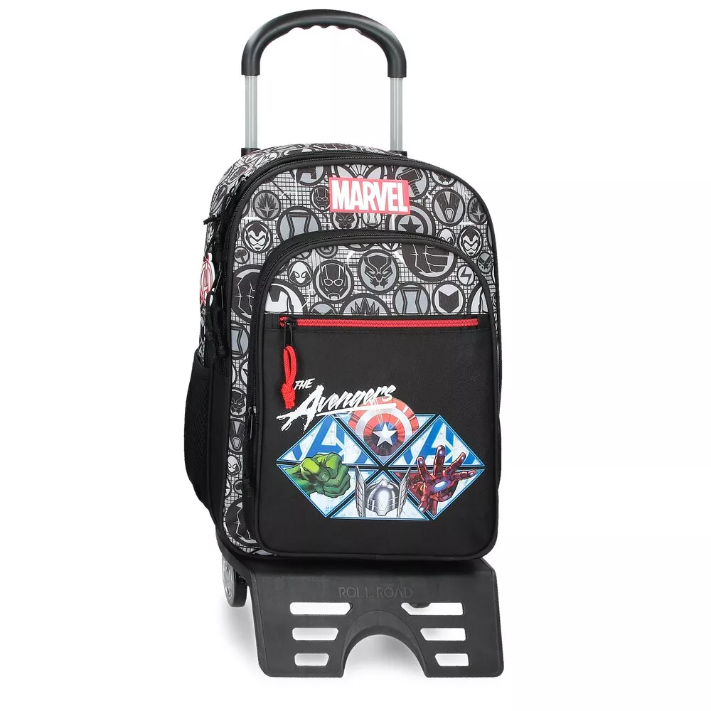 Personajes - Mochila De Niño Avengers Heroes Dos Compartimentos Con Carro barato