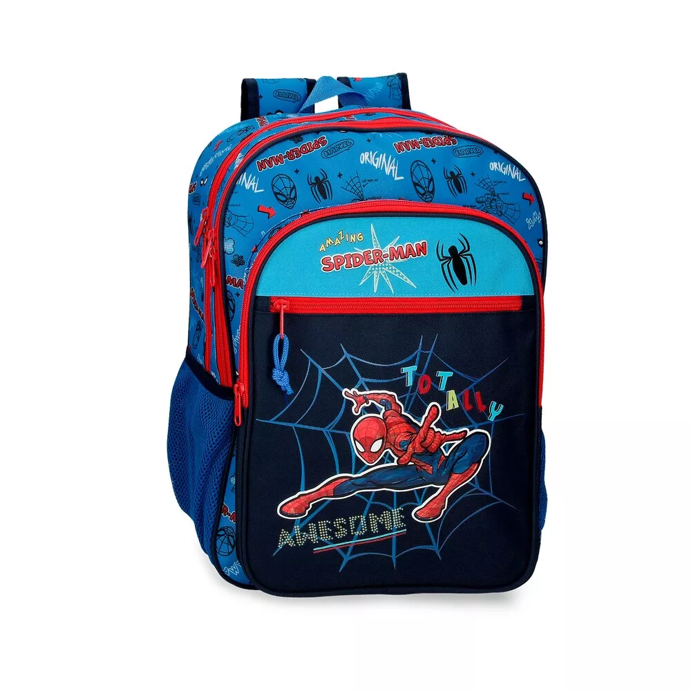 Personajes - Mochila Escolar Spiderman Totally Awesome 42Cm Con Dos Compartimentos En Oferta Personajes - Mochila Escolar Spiderman Totally Awesome 42Cm Con Dos Compartimentos Barato