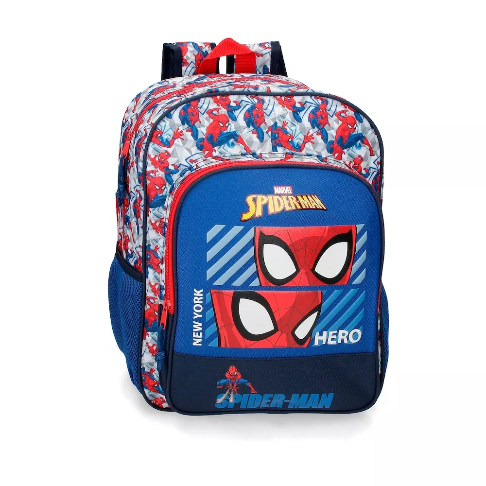 Personajes - Mochila Marvel Spiderman Hero 38 Cm Con Bolsillos Laterales barato