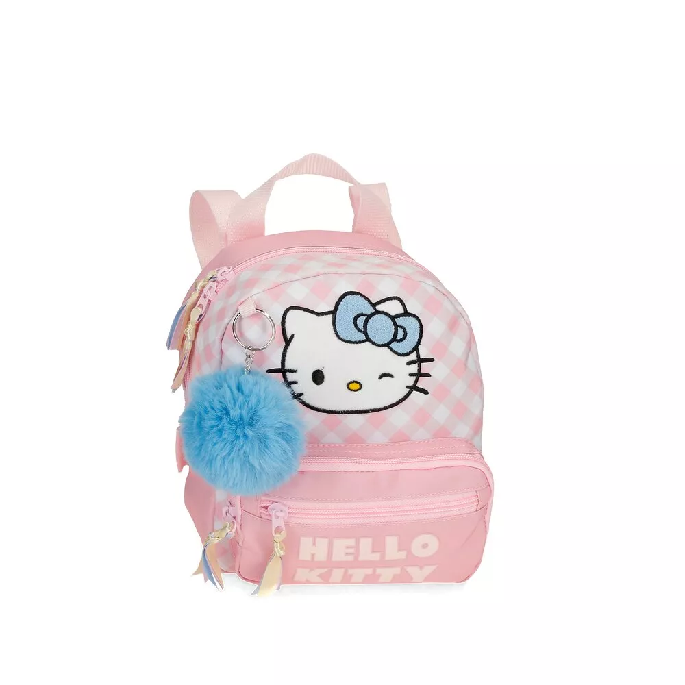 Personajes - Mochila Niña Hello Kitty Wink 23 Cm Con Bolsillo Frontal Y Pompón Decorativo En Oferta Personajes - Mochila Niña Hello Kitty Wink 23 Cm Con Bolsillo Frontal Y Pompón Decorativo Barato