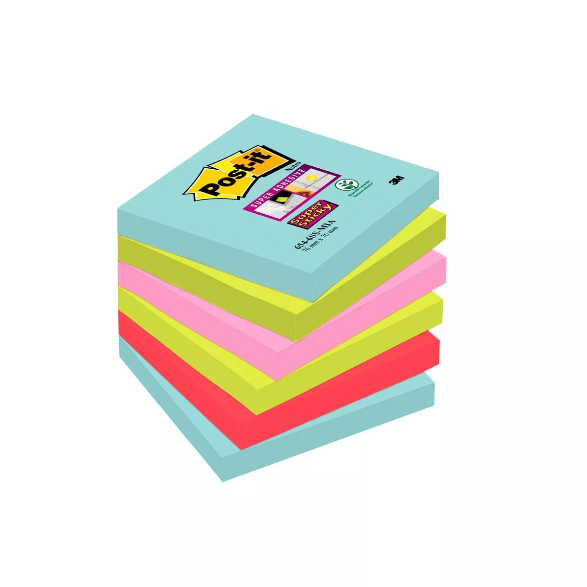 Post-It - Pack 6 Blocks Notas Adhesivas 76X76Mm ® Super Sticky Colores Miami En Oferta Post-It - Pack 6 Blocks Notas Adhesivas 76X76Mm ® Super Sticky Colores Miami Barato