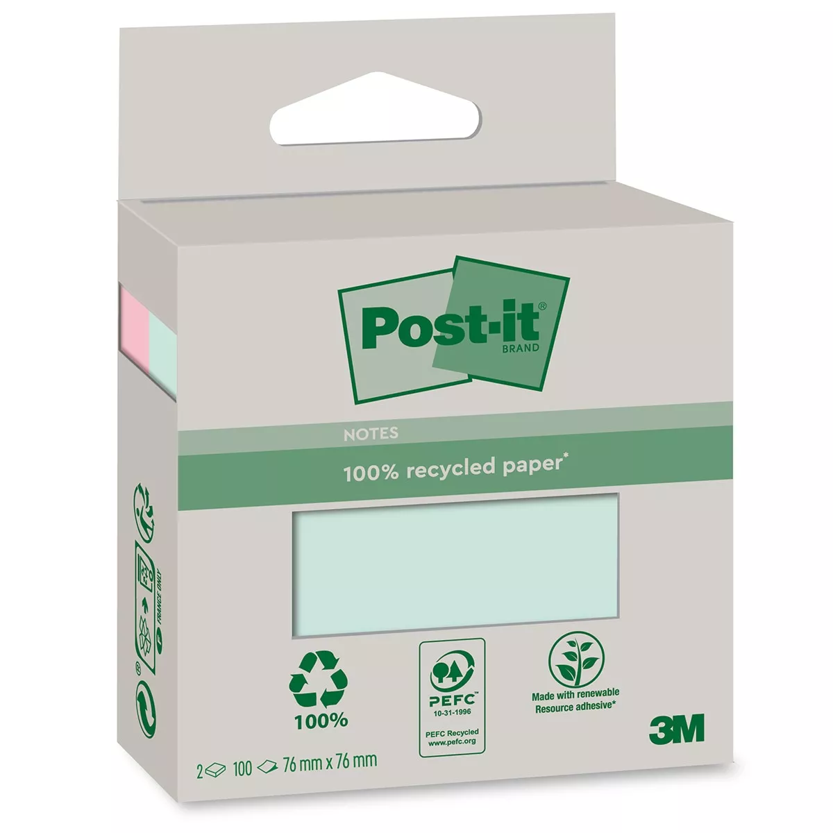 Post-It - Pack De 2 Blocs De Notas Adhesivas Reposicionables Recicladas 76X76Mm Multicolor En Oferta Post-It - Pack De 2 Blocs De Notas Adhesivas Reposicionables Recicladas 76X76Mm Multicolor Barato