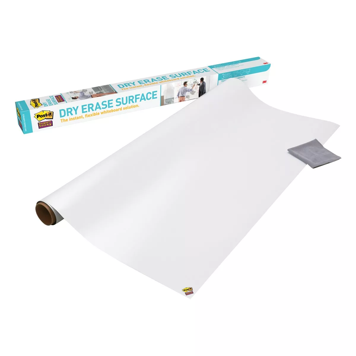 Post-it - Pizarra Blanca Auto Adhesiva Super Sticky + Rollo Blanco barato