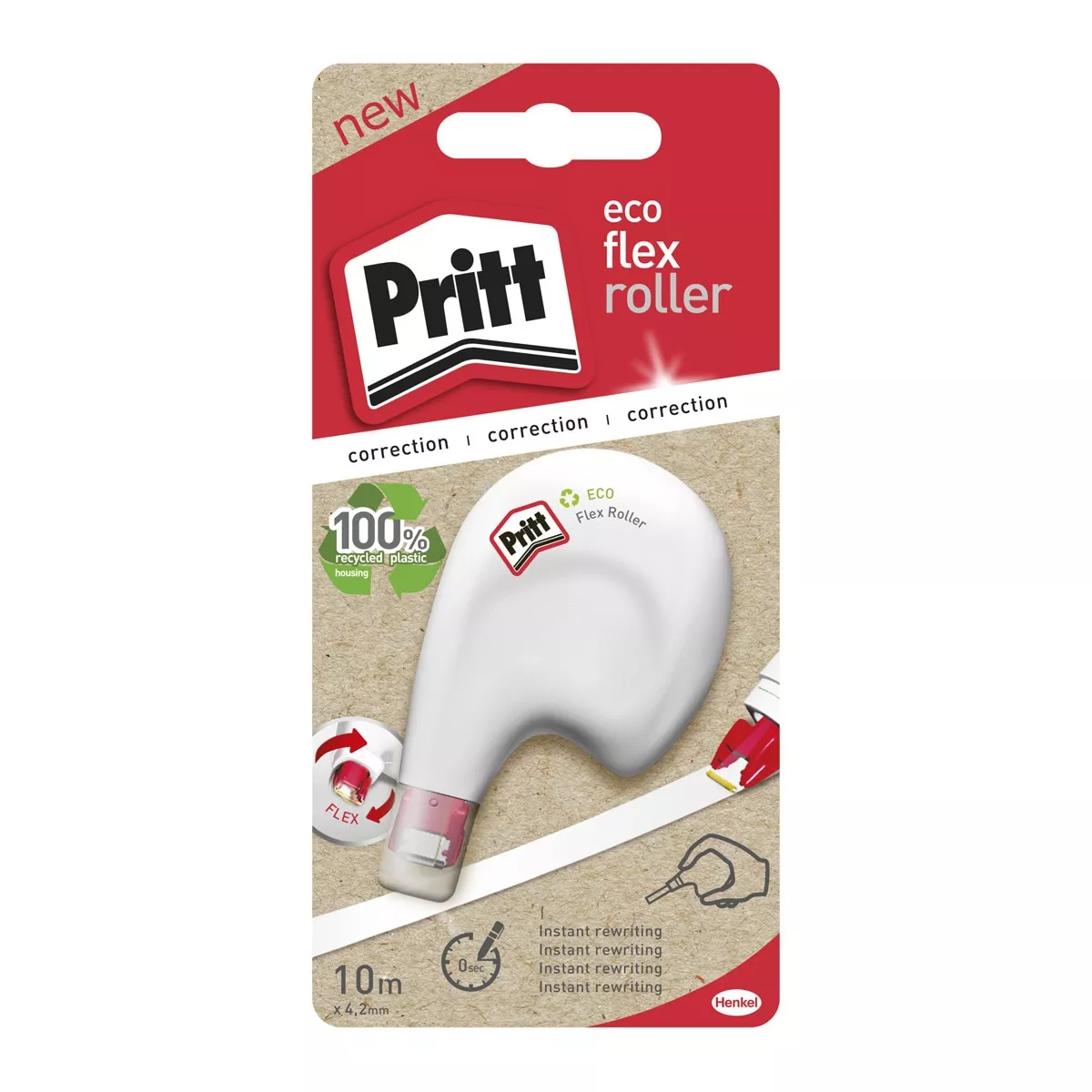 Pritt - Corrector En Cinta Con Aplicación Lateral Y Propiedades Sostenibles Eco Flex En Oferta Pritt - Corrector En Cinta Con Aplicación Lateral Y Propiedades Sostenibles Eco Flex Barato