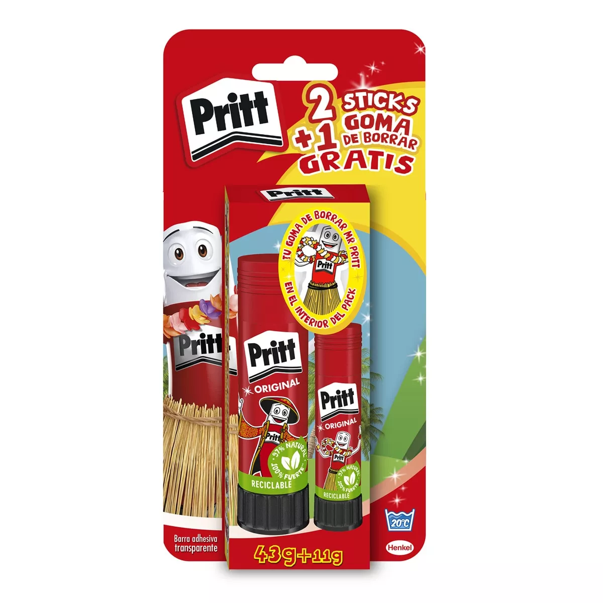 Pritt - Pack Barrita De Pegamento De 43Gr +11Gr +Regalo En Oferta Pritt - Pack Barrita De Pegamento De 43Gr +11Gr +Regalo Barato