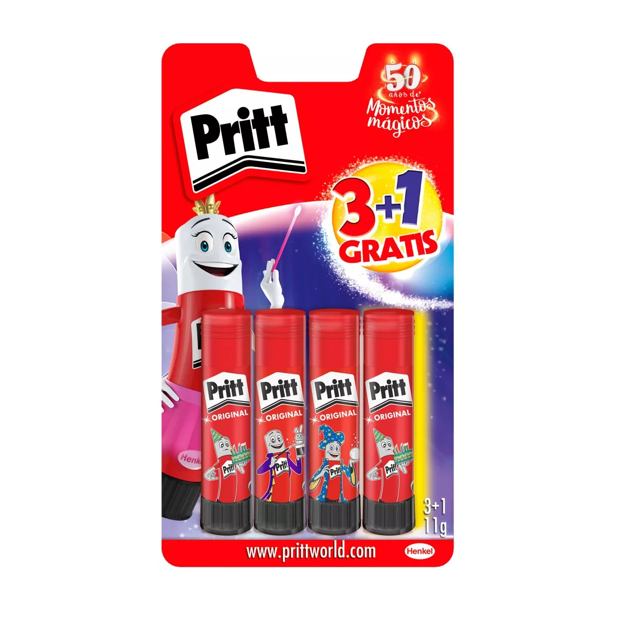 Pritt - Pack De Barras De Pegamento Infantil Sin Disolventes 3+1 X 11Gr En Oferta Pritt - Pack De Barras De Pegamento Infantil Sin Disolventes 3+1 X 11Gr Barato