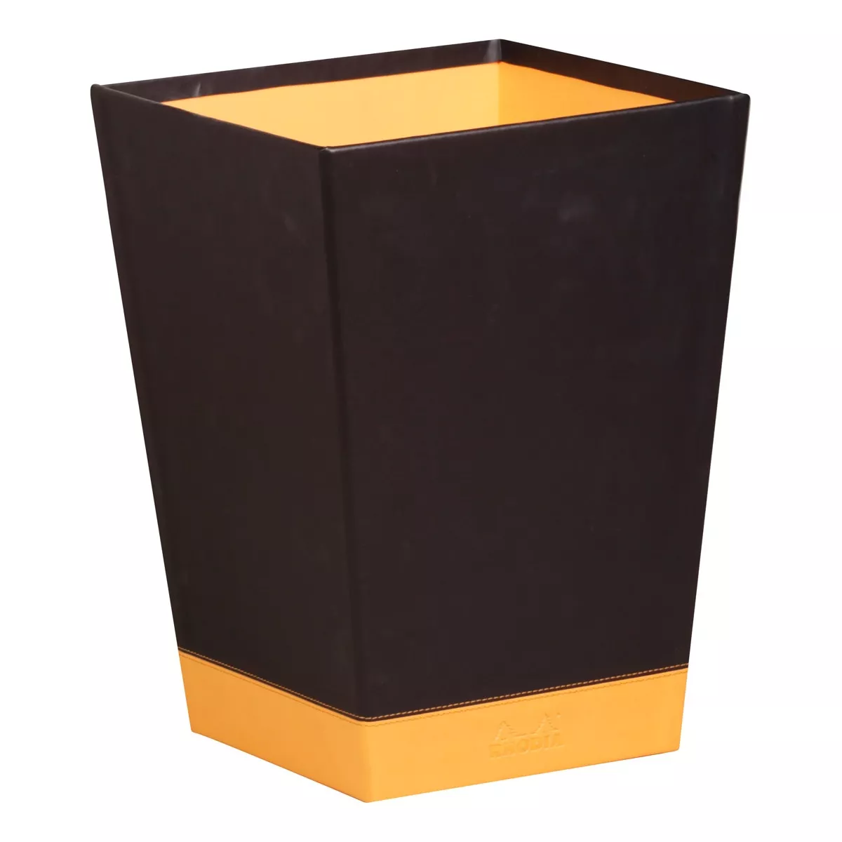 Rhodia - Papelera Simil Piel Negro/Naranja En Oferta Rhodia - Papelera Simil Piel Negro/Naranja Barato