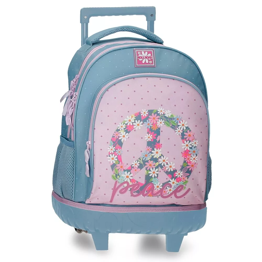 Roll Road - Mochila Compact Peace Multicolor Con Cremallera En Oferta Roll Road - Mochila Compact Peace Multicolor Con Cremallera Barato