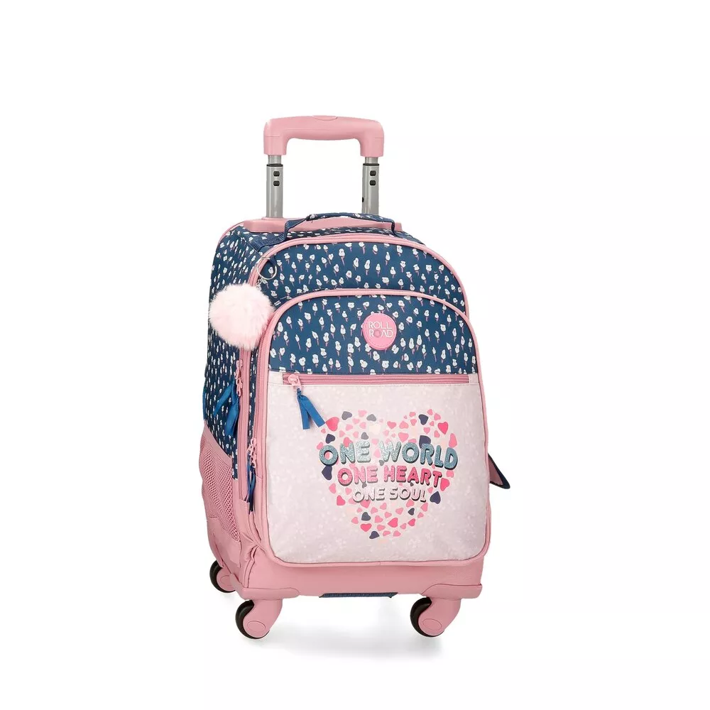 Roll Road - Mochila Con Ruedas One World Con Bolsillos Laterales barato