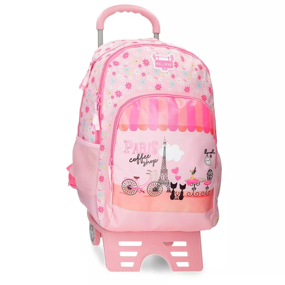 Roll Road - Mochila Escolar Coffee Shop 46cm Dos Compartimentos Con Carro barato