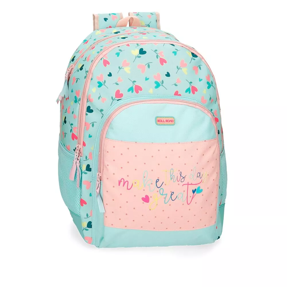 Roll Road - Mochila Escolar Queen Of Hearts Con Dos Compartimentos 46 Cm Multicolor Con Cremallera En Oferta Roll Road - Mochila Escolar Queen Of Hearts Con Dos Compartimentos 46 Cm Multicolor Con Cremallera Barato