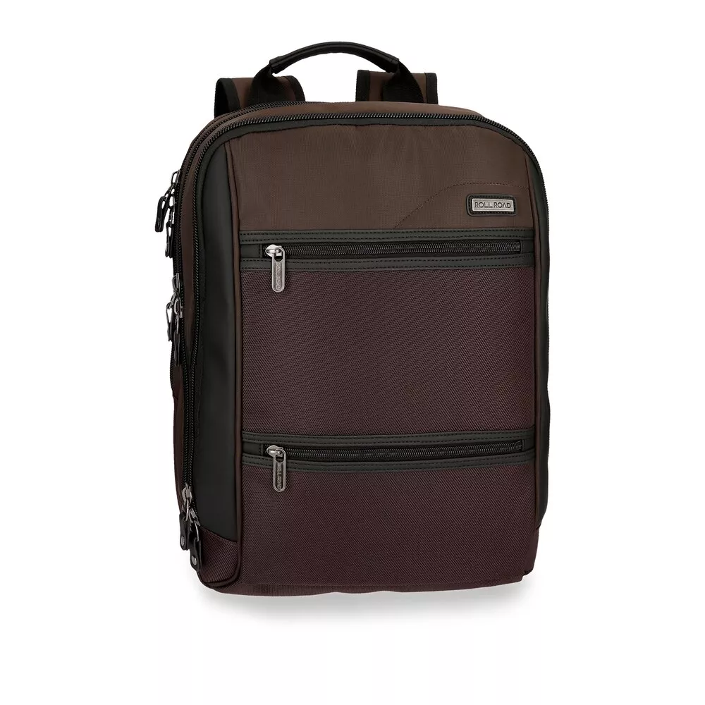 Roll Road - Mochila Para Portátil Stock Doble Compartimento Marrón Adaptable En Oferta Roll Road - Mochila Para Portátil Stock Doble Compartimento Marrón Adaptable Barato