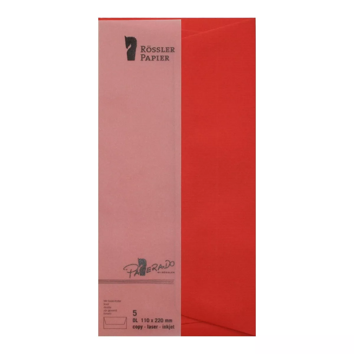 Rossler - Pack 5 Sobres DL Americano Interior Forrado Tomate barato