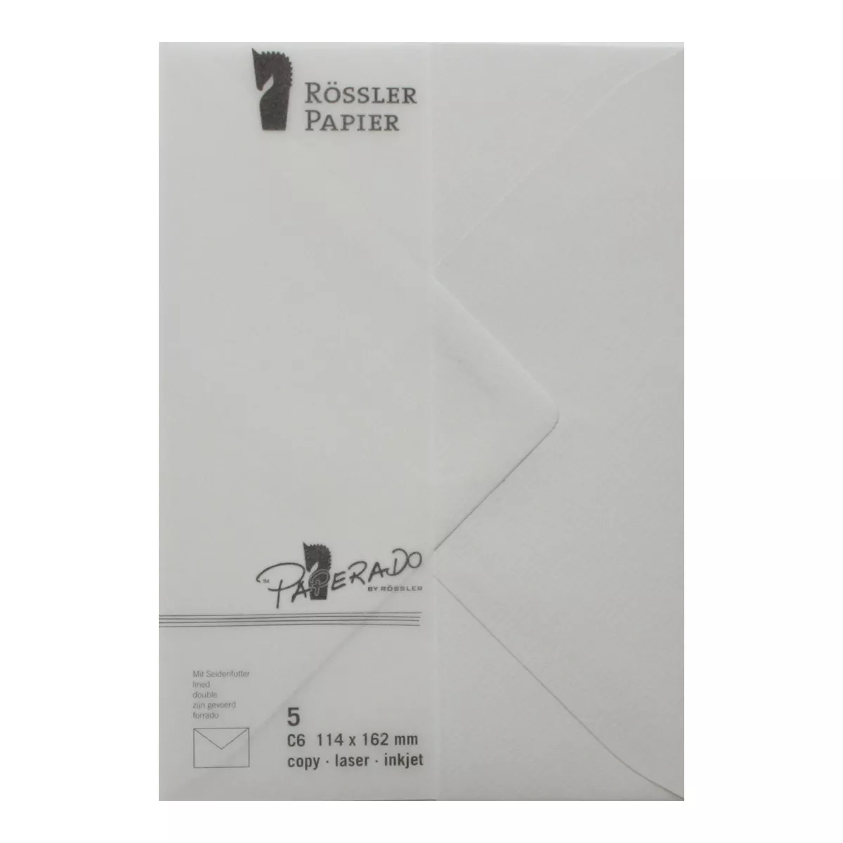 Rossler - Pack 5 Unids. Sobre C6 Con Interior Forrado Gris Perla barato