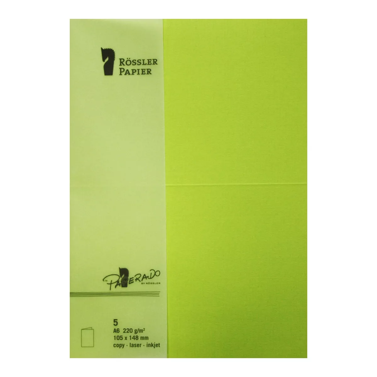 Rossler - Pack 5 Unids. Tarjeta Doble A6 Color Verde Lima barato