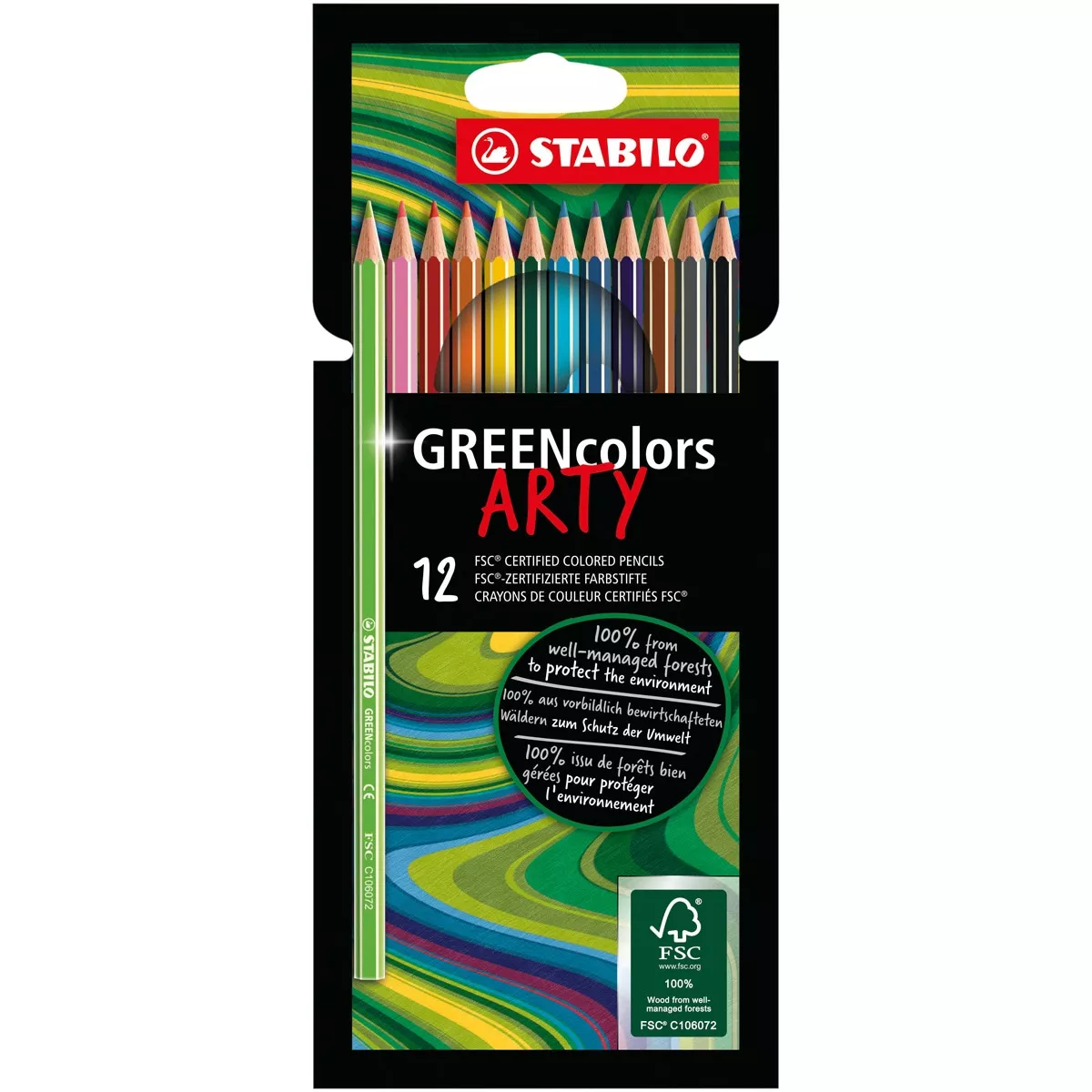 STABILO - Estuche ARTY De 12 Lápices De Color Con Certificado FSC GREENcolors Multicolor barato