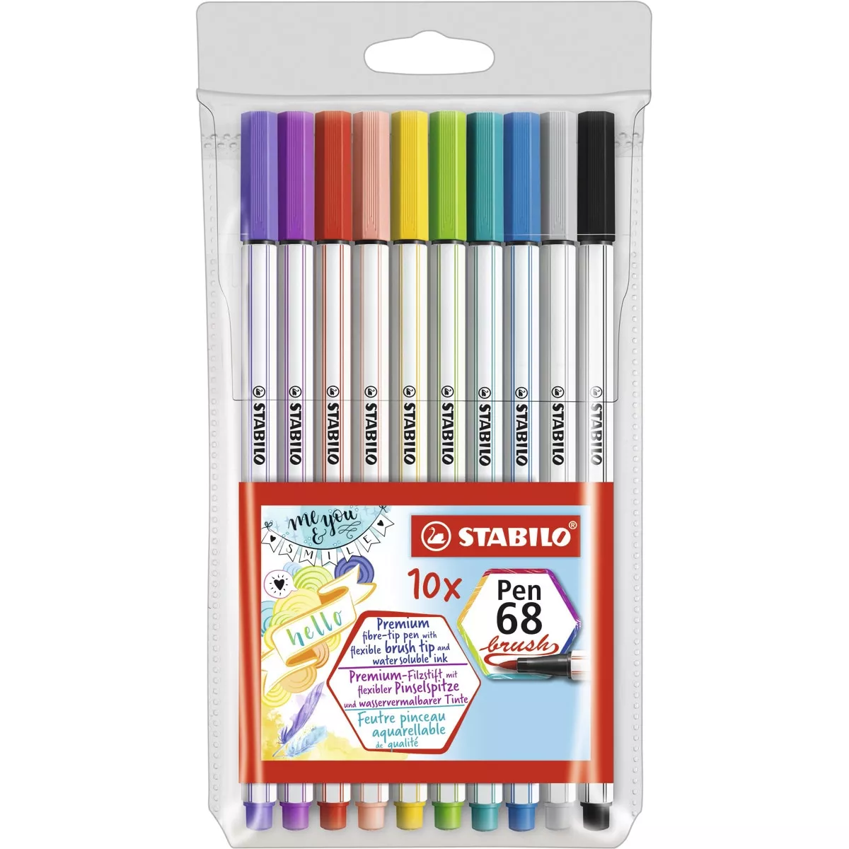 Stabilo - Estuche Con 10 Rotuladores Premium Con Punta Pincel Pen 68 Brush Multicolor En Oferta Stabilo - Estuche Con 10 Rotuladores Premium Con Punta Pincel Pen 68 Brush Multicolor Barato