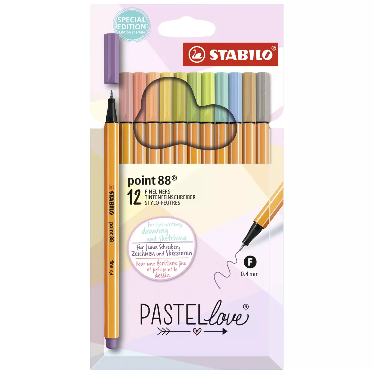 STABILO - Estuche Con 12 Rotuladores Punta Fina Point 88 Pastellove Collection Multicolor barato