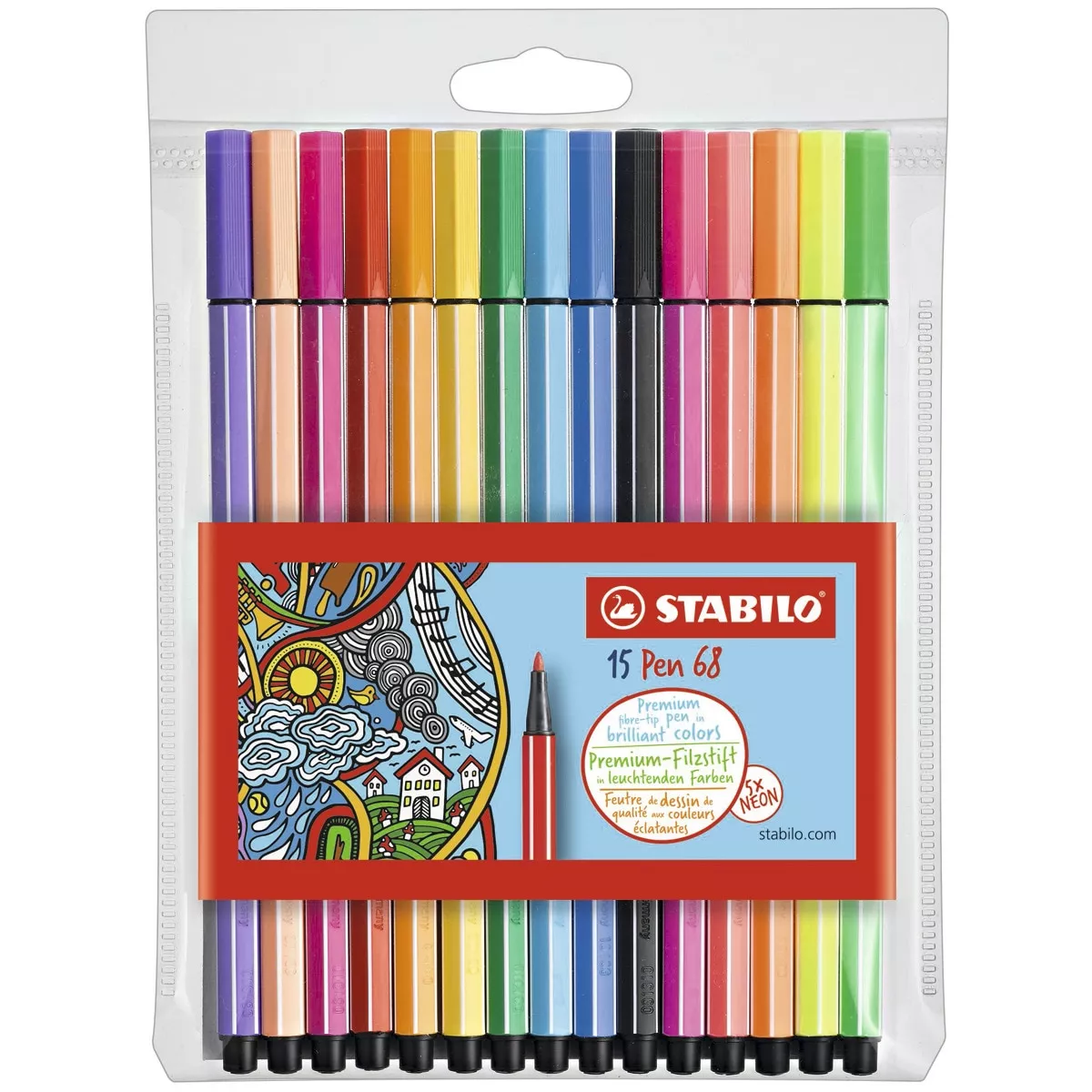 STABILO - Estuche Con 15 Rotuladores Premium Pen 68 Multicolor barato