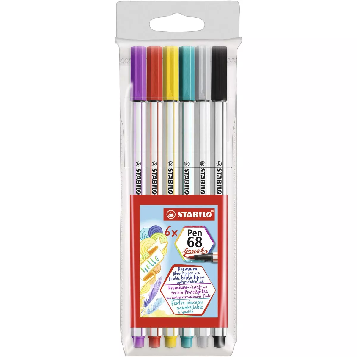 Stabilo - Estuche Con 6 Rotuladores Premium Con Punta Pincel Pen 68 Brush Multicolor En Oferta Stabilo - Estuche Con 6 Rotuladores Premium Con Punta Pincel Pen 68 Brush Multicolor Barato