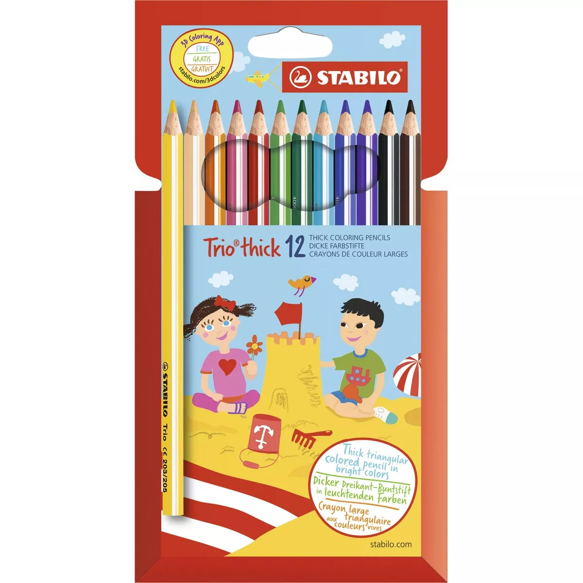 Stabilo - Estuche De 12 Lápices De Color Triangular Trio Thick Multicolor En Oferta Stabilo - Estuche De 12 Lápices De Color Triangular Trio Thick Multicolor Barato