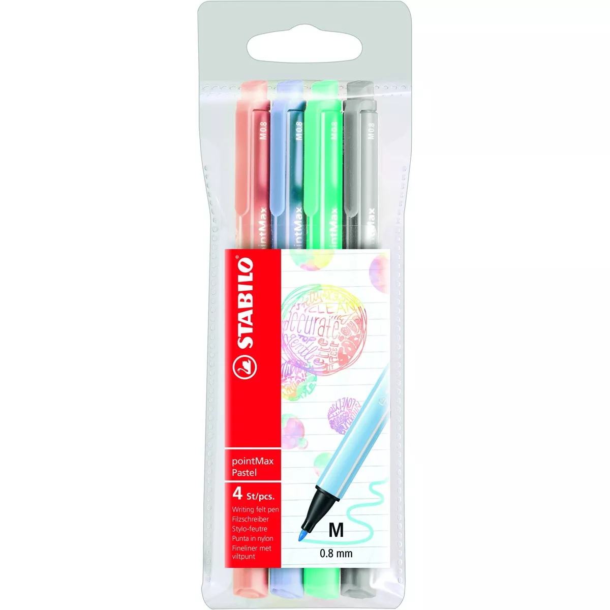 STABILO - Estuche De 4 Rotuladores Punta Fina Premium PointMax Multicolor Pastel barato