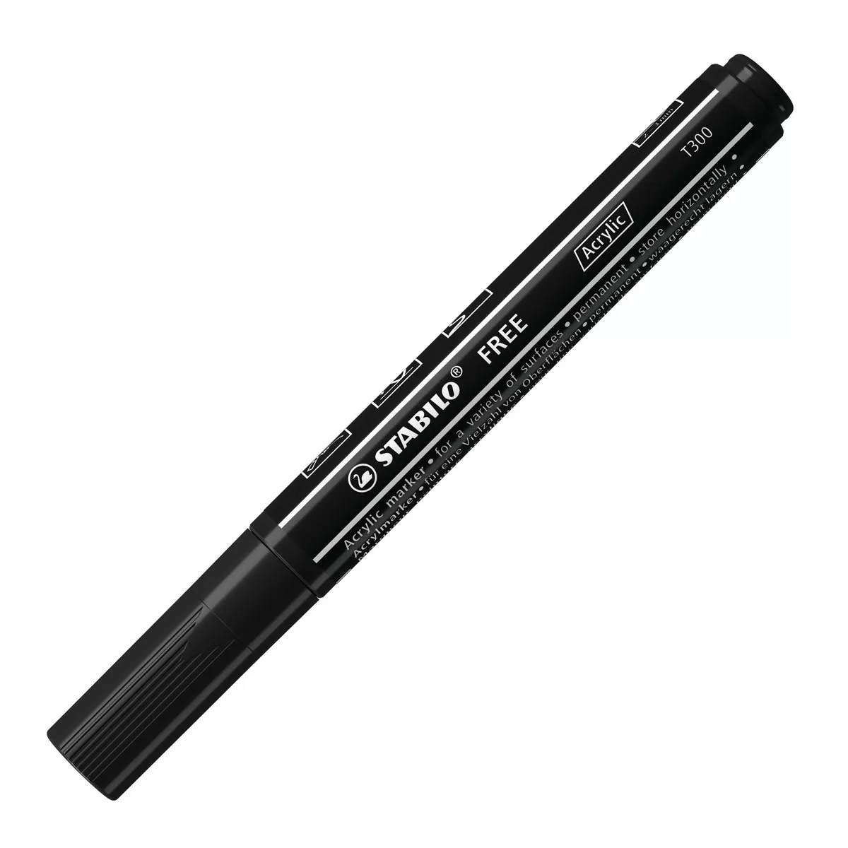 STABILO - Marcador Acrílico FREE Acrylic T300 Negro barato