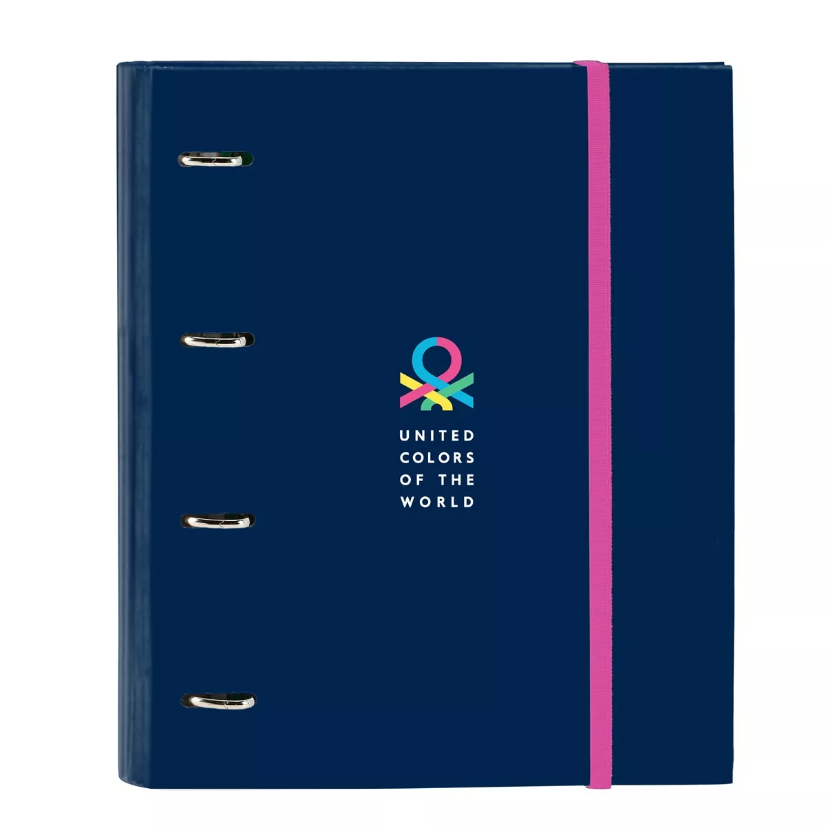 Safta - Carpeta 4 Anillas De 35Mm Con Recambio A4 100 Hojas Con Goma Y 5 Separadores Benetton Azul Marino Y Multicolor En Oferta Safta - Carpeta 4 Anillas De 35Mm Con Recambio A4 100 Hojas Con Goma Y 5 Separadores Benetton Azul Marino Y Multicolor Barato