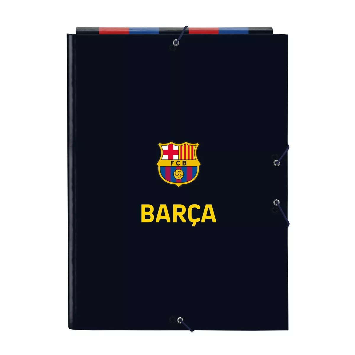 Safta - Carpeta Cartón Folio Gomas Solapas F.C. Barcelona Azul Marino Y Granate barato