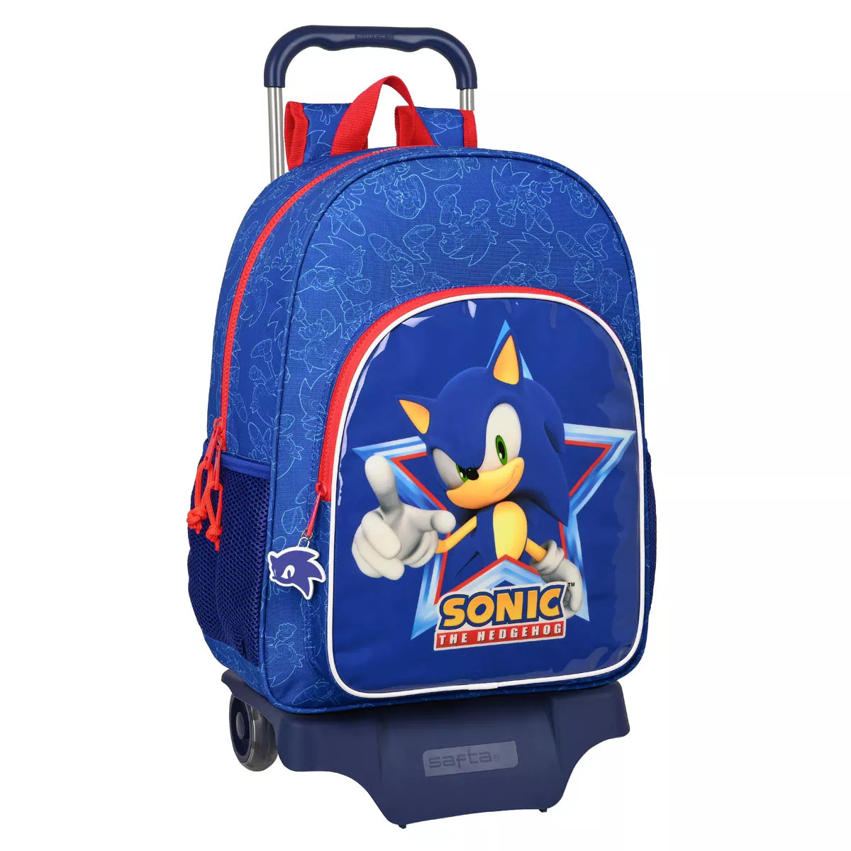 Safta - Mochila 180 Con Carro 905 Sonic Let'S Roll Azul Marino En Oferta Safta - Mochila 180 Con Carro 905 Sonic Let'S Roll Azul Marino Barato