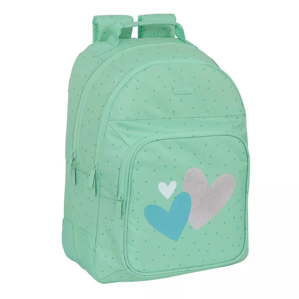 Safta - Mochila Doble Adaptable A Carro Loving Menta Claro barato