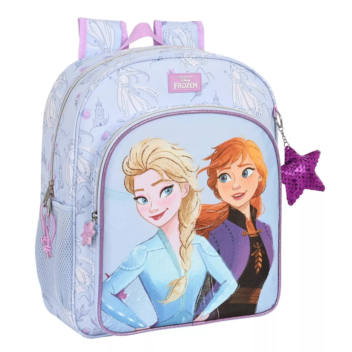 Safta - Mochila Junior Adaptable A Carro Frozen Believe Lila barato