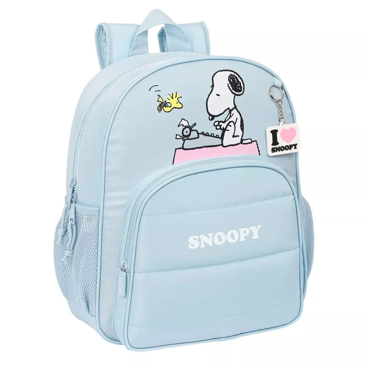 Safta - Mochila Junior Adaptable A Carro Snoopy Azul Pastel barato