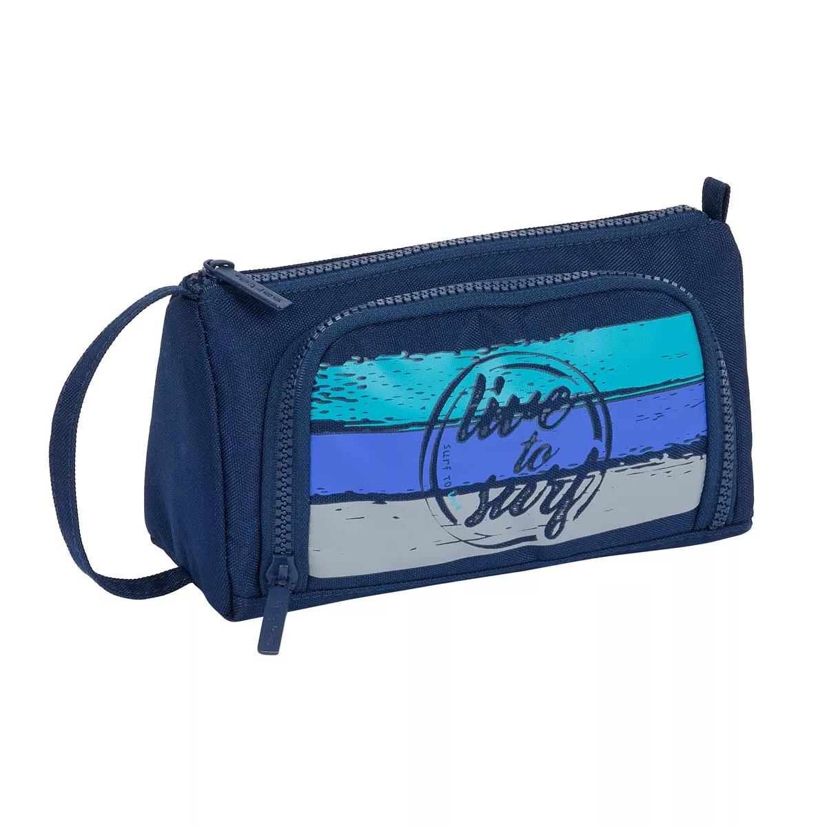 Safta - Portatodo Con Bolsillo Desplegable Lleno Surf Azul Marino barato