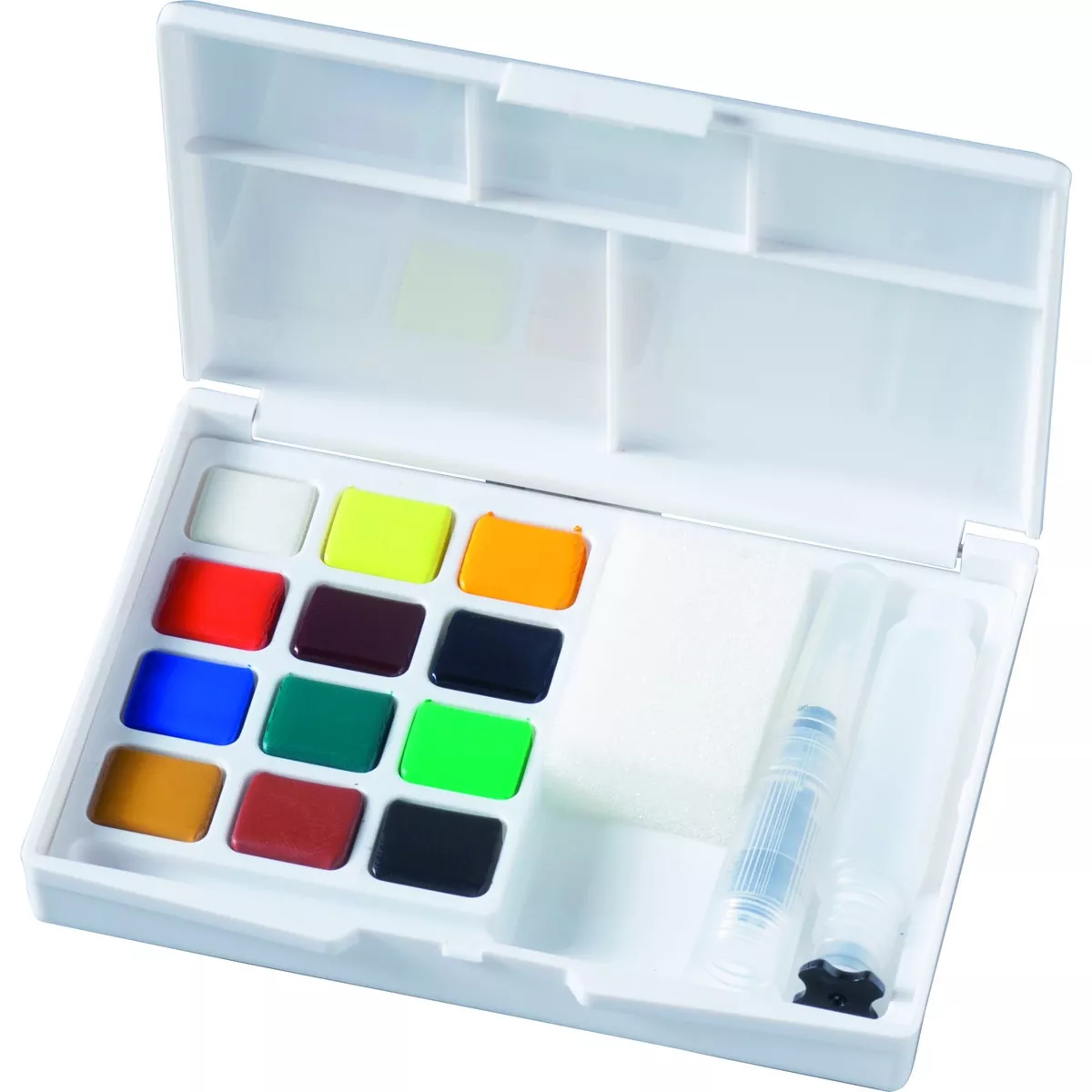 Sakura - Caja De Plástico De 12 Acuarelas Y Pincel Rellenable Multicolor En Oferta Sakura - Caja De Plástico De 12 Acuarelas Y Pincel Rellenable Multicolor Barato