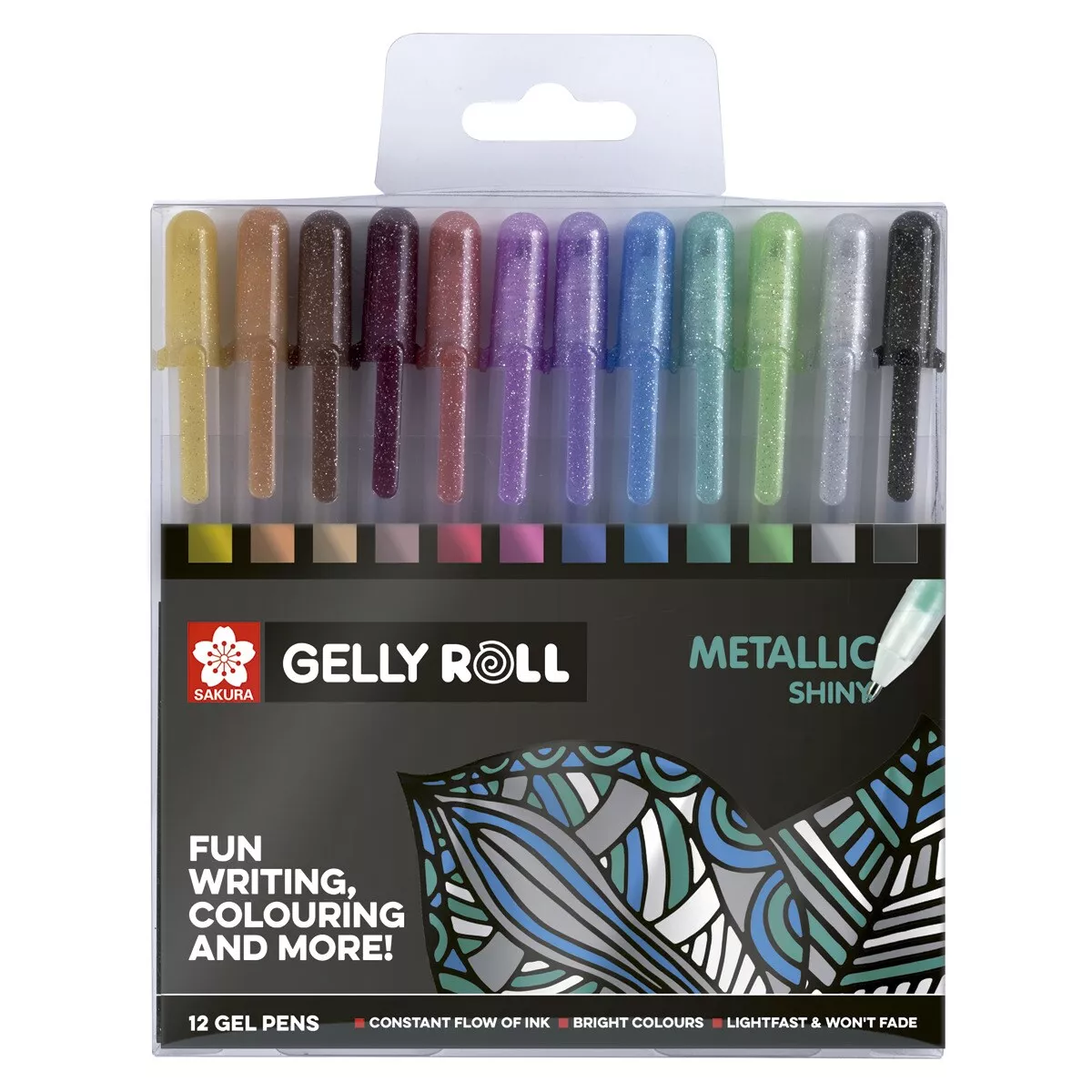 Sakura - Set De Doce Rotuladores De Gel Trazado Fino De Acabado Metálico Gelyl Roll Multicolor En Oferta Sakura - Set De Doce Rotuladores De Gel Trazado Fino De Acabado Metálico Gelyl Roll Multicolor Barato