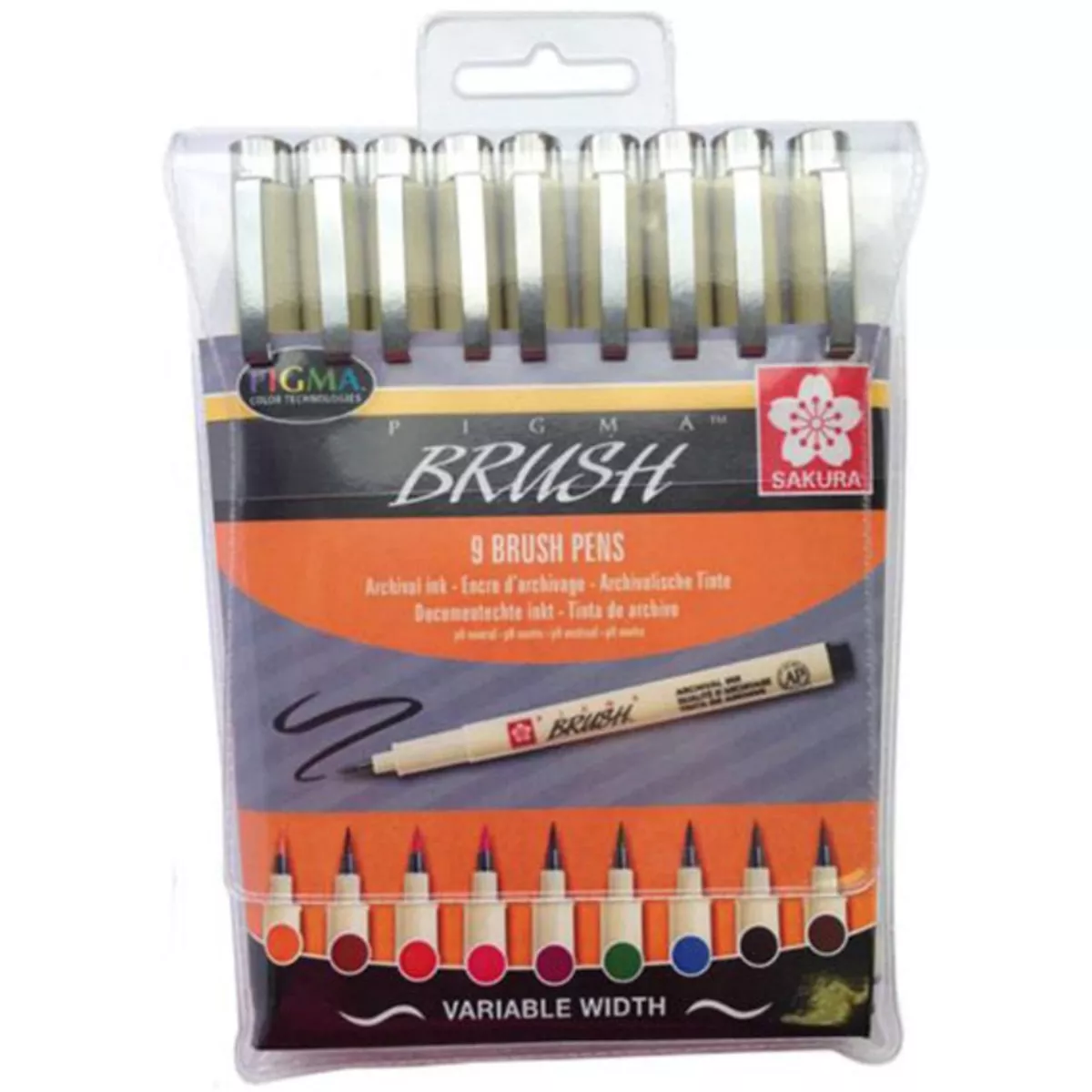 Sakura - Set De Nueve Rotuladores De Colores Punta Pincel Pigma Brush Multicolor En Oferta Sakura - Set De Nueve Rotuladores De Colores Punta Pincel Pigma Brush Multicolor Barato
