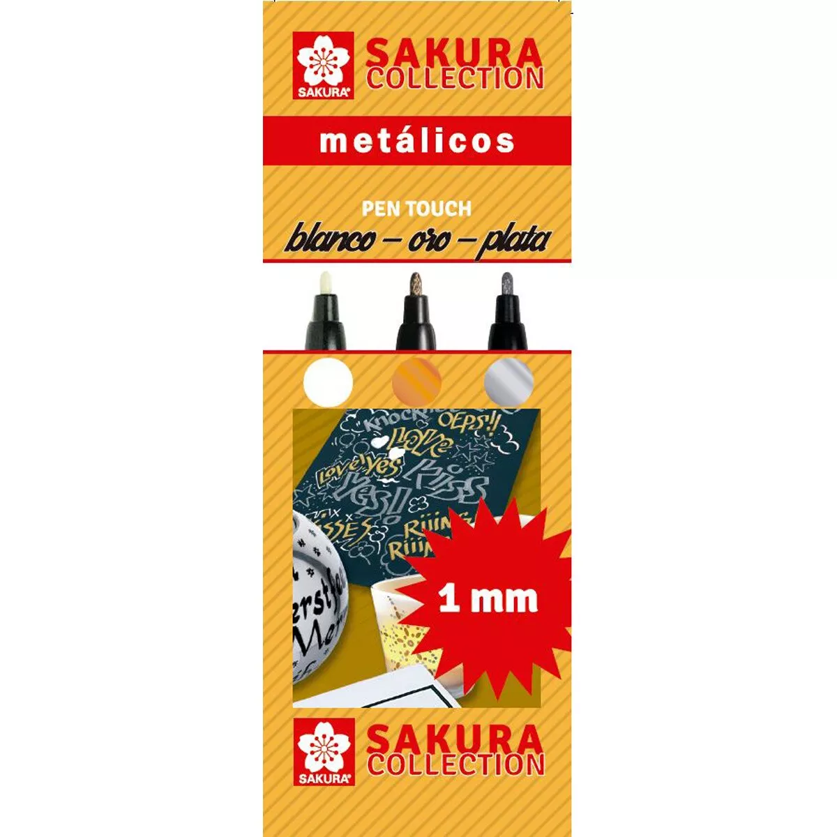 Sakura - Set De Tres Rotuladores Permanentes Metálicos Pentouch De 1 Mm Multicolor En Oferta Sakura - Set De Tres Rotuladores Permanentes Metálicos Pentouch De 1 Mm Multicolor Barato