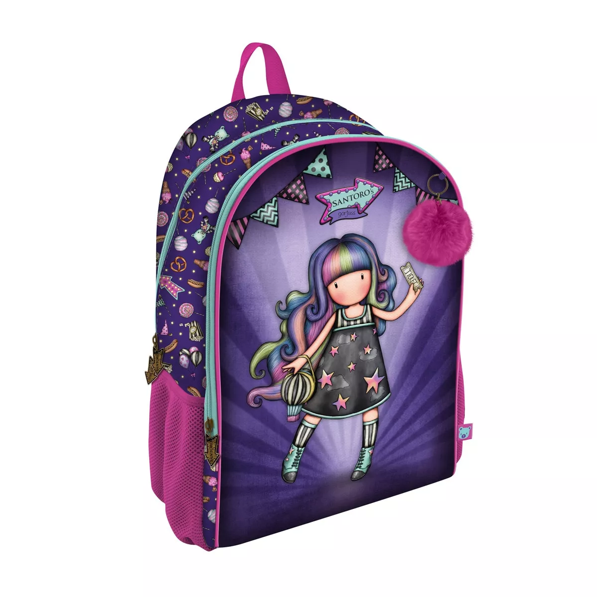 Santoro - Mochila 2 Cremalleras Adaptable Carro Gorjuss Morado barato