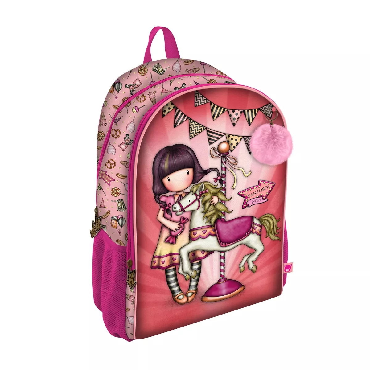 Santoro - Mochila 2 Cremalleras Adaptable Carro Gorjuss Salmon En Oferta Santoro - Mochila 2 Cremalleras Adaptable Carro Gorjuss Salmon Barato